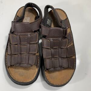 Faded Glory Mens 10 Fisherman Sandals Chunky Platform Leather Shoes